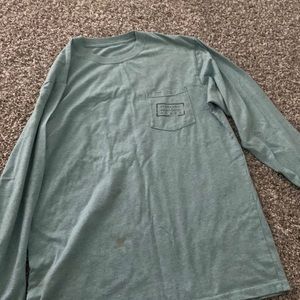 Aqua blue long sleeve Southern Marsh Tee